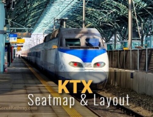 韓国の高速列車、KTXの座席配置図