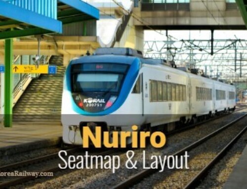 Plan des sièges du Nuriro, le train express limité de Corée du Sud