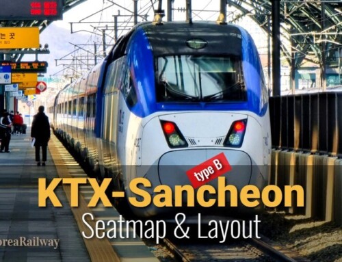 Plan des sièges du KTX-Sancheon, un train à grande vitesse en Corée du Sud (Type B)