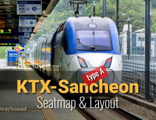 Mapa de lugares do KTX-Sancheon, um comboio de alta velocidade na Coreia do Sul (Tipo A)